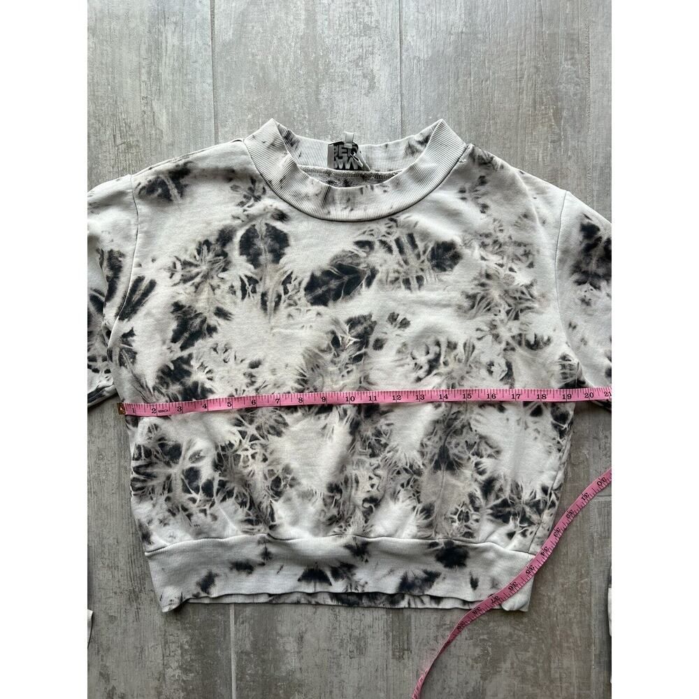 $226 Pam & Gela Women's Gray Long Sleeve Tie Dye Sweatshirt Pullover Top Size M - Picture 10 of 11